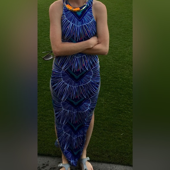 Mara Hoffman Rising Palm Column dress Blue XS - Picture 1 of 1